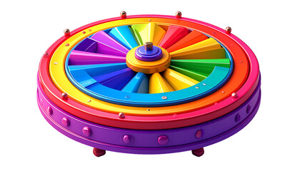 Obraz premium Vibrant Rainbow Color Wheel 3D Render - Spectrum of Choice, Opportunity, and Diversity on Black Background