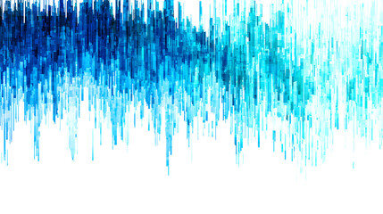 Blue to aqua glitch-style gradient with pixel noise and digital distortion. White background Stock Illustration