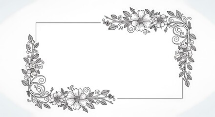 Elegant Floral Frame Design with Delicate Botanical Elements.