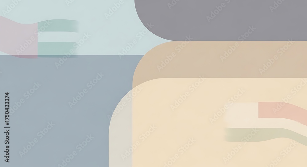 Canvas Prints abstract soft shapes in muted tones rounded pastel