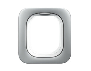 A glossy, square-shaped portal with a shadowed interior and a light-gray frame