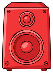 Cartoon red speaker box loudspeaker for sound music with two speakers and four screw,speaker equipment