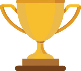 Golden trophy award for victory and achievement