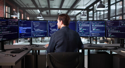 Senior Programmer Developing Cyber Security App