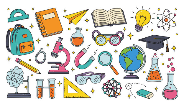 Explore vibrant school and science doodles for back to school projects, educational websites, and engaging learning materials that inspire creativity and spark curiosity today