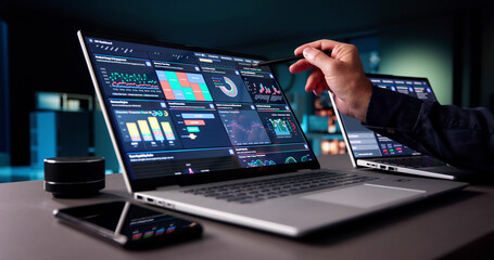 Senior Business Analyst Working Late