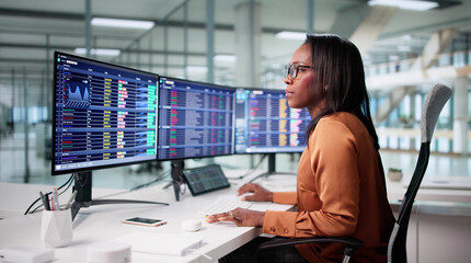 Financial Analyst Conducting Audit Using Spreadsheets