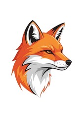 Obraz premium Intense Fox Portrait - A Striking Illustration of Wildlife and Wilderness.