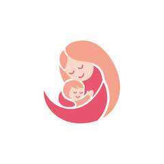 Mother Hugging Child Icon