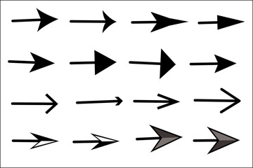 Fototapeta premium Arrow icons set for web design and direction illustration