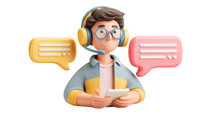 Chat support fixing icon showing customer service assistance, technical help, and communication symbol isolated on white background