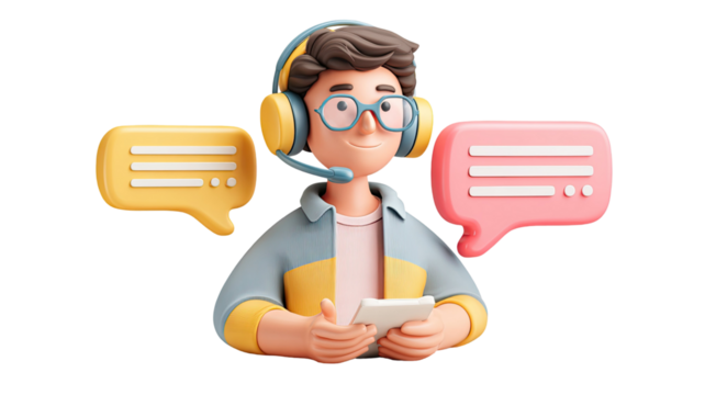 Chat support fixing icon showing customer service assistance, technical help, and communication symbol isolated on white background