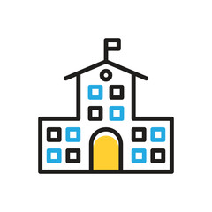 Multi color icon for college