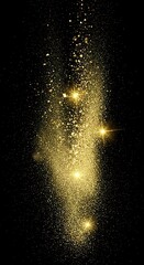 Golden Dust - A Celestial Symphony of Light and Shadow.