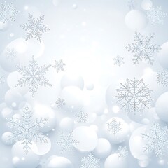 Winter Wonderland - A Serene Snowflake Scene with Bokeh Lights.