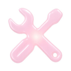 Fototapeta premium PNG Glossy pink tools illustration