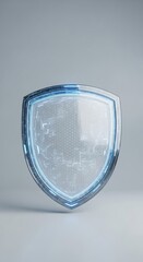 Clear Shield Emblem - Protection and Security in a Modern Design.