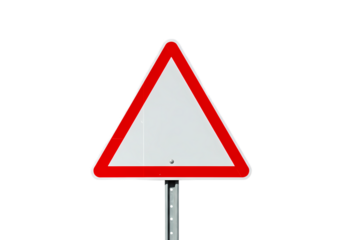 Blank Triangular Warning Sign  Road Safety  Traffic Caution Symbol