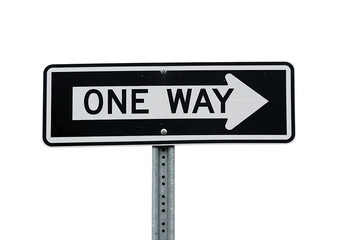 One Way Road Sign Traffic Direction  Urban Navigation Guidance