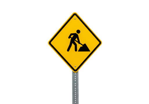 Road Work Ahead Sign: Construction Zone Safety Warning & Maintenance Symbol