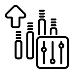 Volume up icon, line icon style