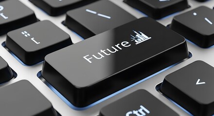 Future of Technology - A Keyboard Key to Tomorrow.