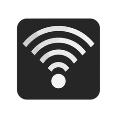 Modern Monochromatic WiFi Signal Vector Illustration Icon