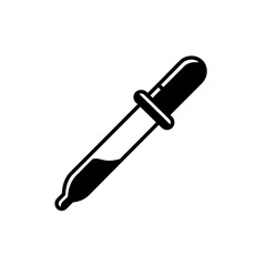 Minimalist Black and White Dropper Vector Illustration Icon
