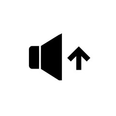 Minimalist Black Volume Up Icon Vector Illustration