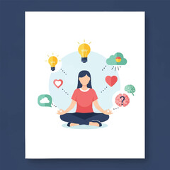 Obraz premium Inner peace and mental well-being A visual representation of mindfulness and clarity in meditation