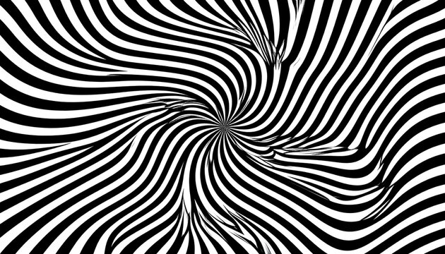 Swirling black and white pattern