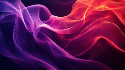 Obraz premium Abstract swirls of vibrant purple and orange smoke