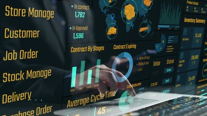 Sleek and modern business dashboard interface showcasing critical data analysis tools for effective management of warehouse operations and inventory processes. Cipher - Powered by Adobe