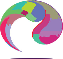 Abstract colorful swirl design vector illustration modern graphic element for backgrounds and presen