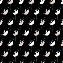 Artistic Pattern Abstract Ballerina Dance Figures. Perfect for fabric, wallpaper, packaging, dance studio decoration, and elegant artistic designs.