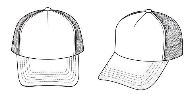 Blank trucker hat design