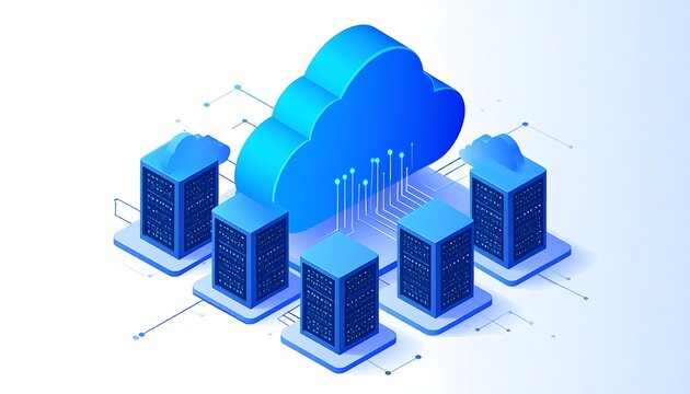 Cloud computing network graphic