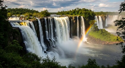 Obraz premium Majestic Victoria Falls - A Natural Wonder of Zambia and Zimbabwe.