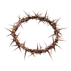 Obraz premium A crown of thorns, isolated on a white background, transparent, alpha background png