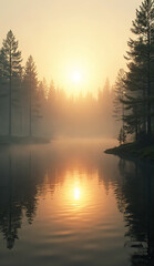 Crystal Lake Mirror at Dawn