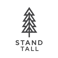 Fototapeta premium Geometric Tree Illustration Symbolizes Growth and Steadfastness