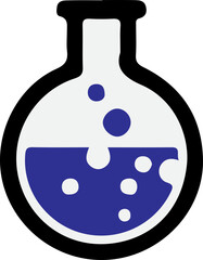 Chemical Flask Icon – Laboratory Science Experiment Symbol