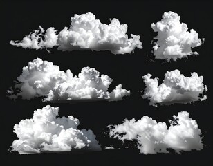 Clouds against black