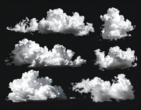 Clouds against black