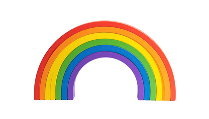 Vivid, semi-circular, layered arch of bright colors against a stark black background