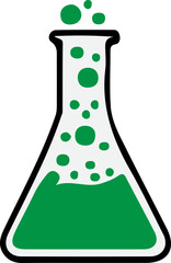 Chemical Flask Icon – Laboratory Science Experiment Symbol