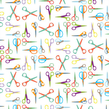 Colorful Scissors Seamless Pattern
