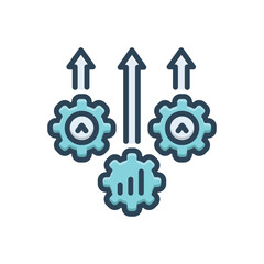 Color illustration icon for operational excellence