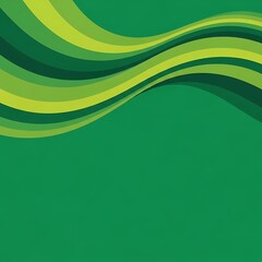 Green Wave Abstract Background Design with Vibrant Colors.