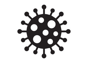 Viral microorganism icon, Viral microorganism solid vector